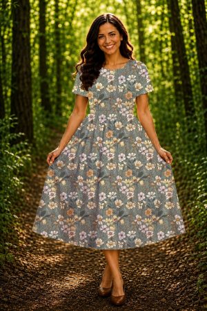 Sage Floral - Day Dress